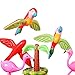 meekoo 4 Pieces Inflatable Flying Parrot Inflatable Parrot Decorations for Summer Tropical Hawaiian Party Gift Beach Luau Decoration Pool Prop,29.5 x 23.6 Inches