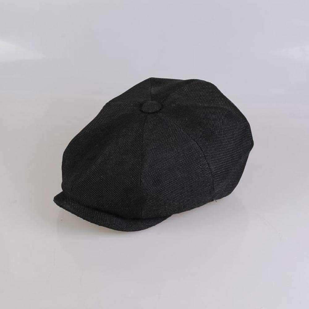 MAOZIm Octagon Hat Boina Transpirable de Lino Primavera y Verano Retro Newsboy Hat Men and Thin Hat Beret
