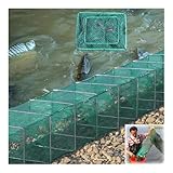 Retino da pesca pieghevole lungo 2,4-16 m, trappola for esche e gamberetti, pieghevole, cattura automaticamente più pesci con facilità.(Length3.7m/12.1')