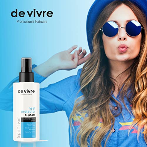 Image of Heat Protectant for Hair & Hair Serum For Dry and Frizzy Hair | Hair Protection Spray from Heat - Natural Bamboo Grape Seed Extracts, Pro-Vitamin B5, Wheat Protein, Paraben Mineral-Oil Free (Hair Spray & Hair Serum)