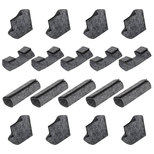 Chair Foot Covers - Bench Felt Gliders Set of 18 | Furniture Feet Glides Grippers Anti-Slip Caps...