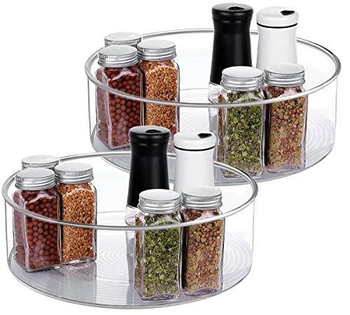 Lazy Susan Drehteller-Organizer - für Küche, Speisekammer, Schrank, Esstisch, Kühlschrank, Arbeitsplatte - Transparent Spinning Lay Susan - 22,9 cm - von Homeries (2) Cover