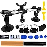 Manelord Auto Body Repair Tool Kit, Car Dent Puller with Double Pole Bridge Dent Puller, Glue Puller Tabs, Glue Shovel for Auto Dent Removal, Minor dents, Door Dings and Hail Damage