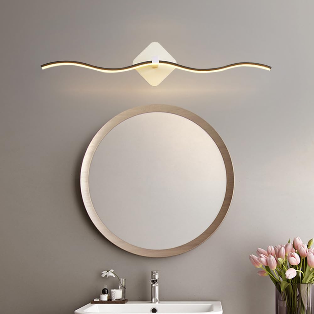 Lustro świetlne LED 12 W 60 cm, lampa ścienna do łazienki IP44, 110-240 V, 1200 lumenów (16 W (80 cm)