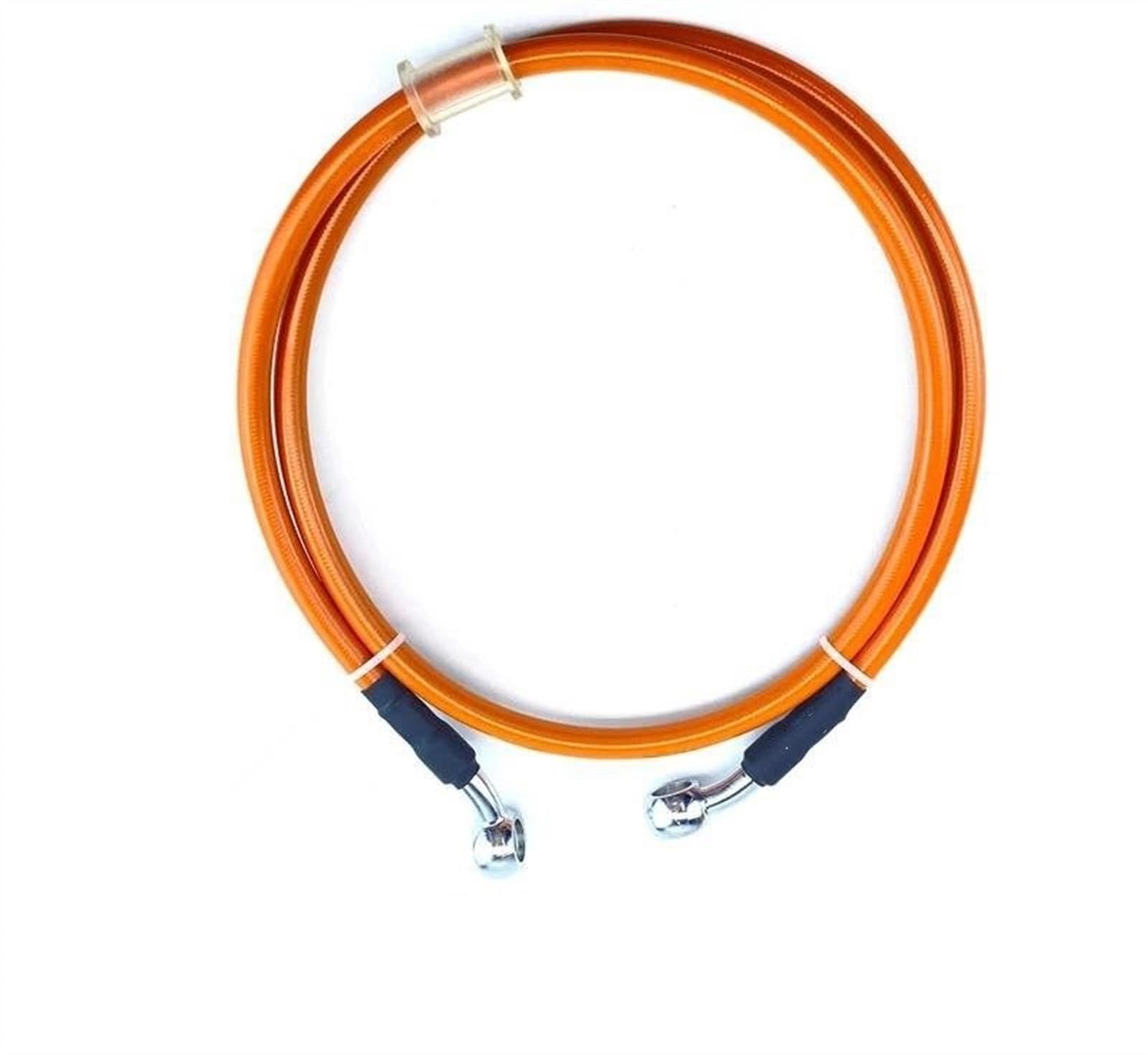 Ksxzw Orange Motorbike Part Universal Motorbike Brake Hose Motorcycle Stainless Steel Clutch Oil Pipe Line 220Cm/2200Mm(Orange)