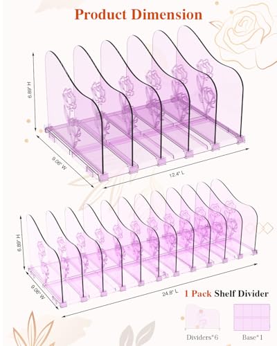 COWVTUJ Adjustable Rose File Organizer - Image 4