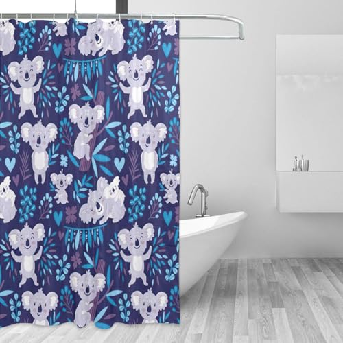 Rideau de douche koala imperméable 183x183 avec 12 œillets de douche