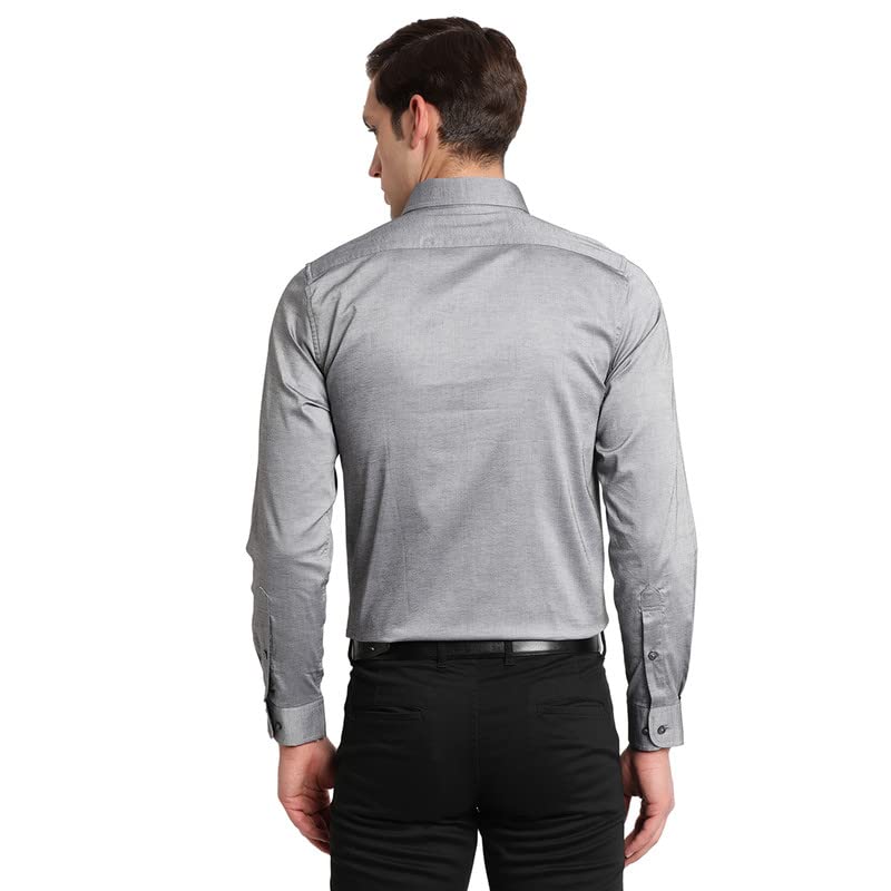 Image of Turtle Men 100% Cotton Slim Fit Lemon Solid Formal Shirt
