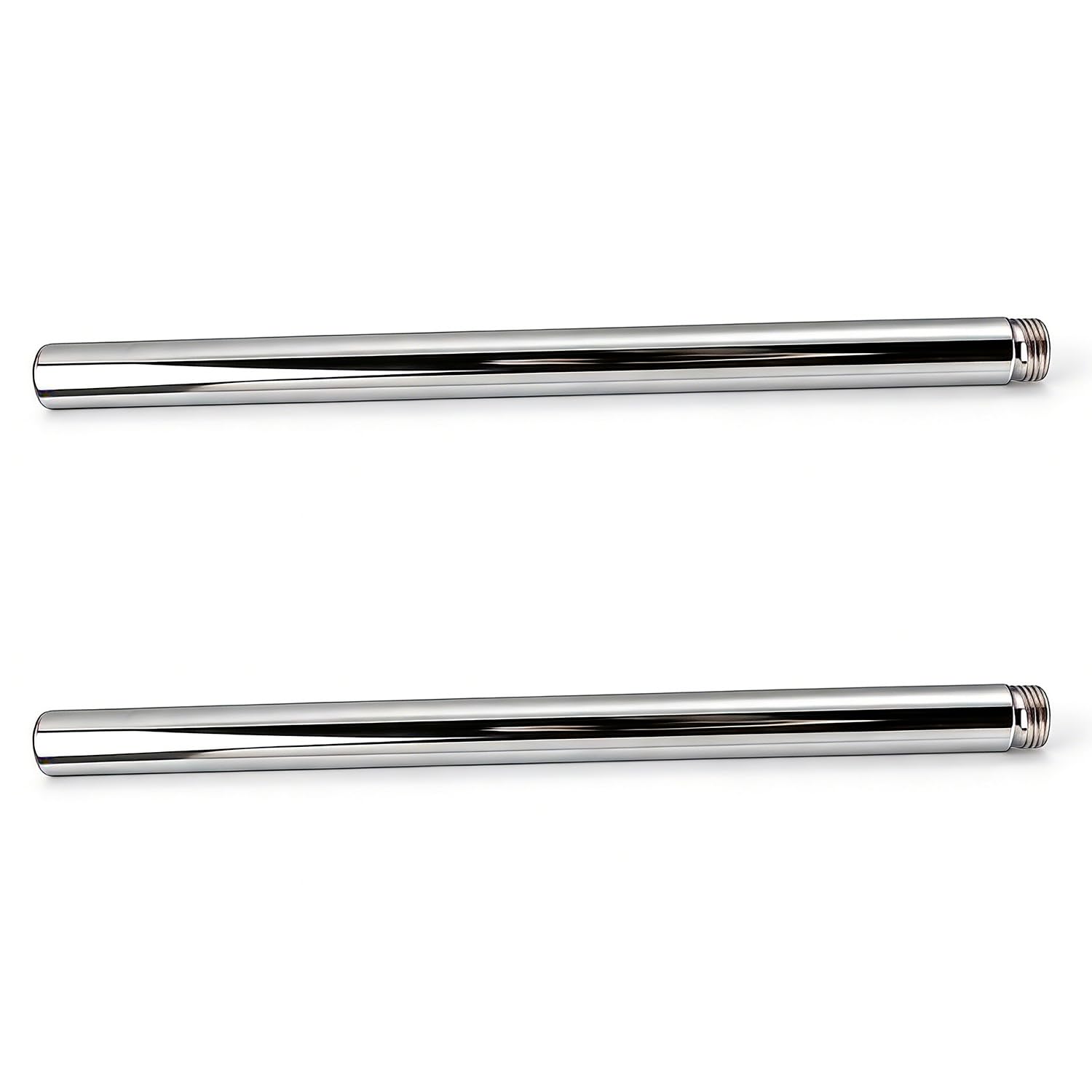 Hapivida Shower Extension Arm, Stainless Steel Shower Pipe Extension Shower Head Extender with Polished Chrome for Bathroom and Toilet (2pcs)