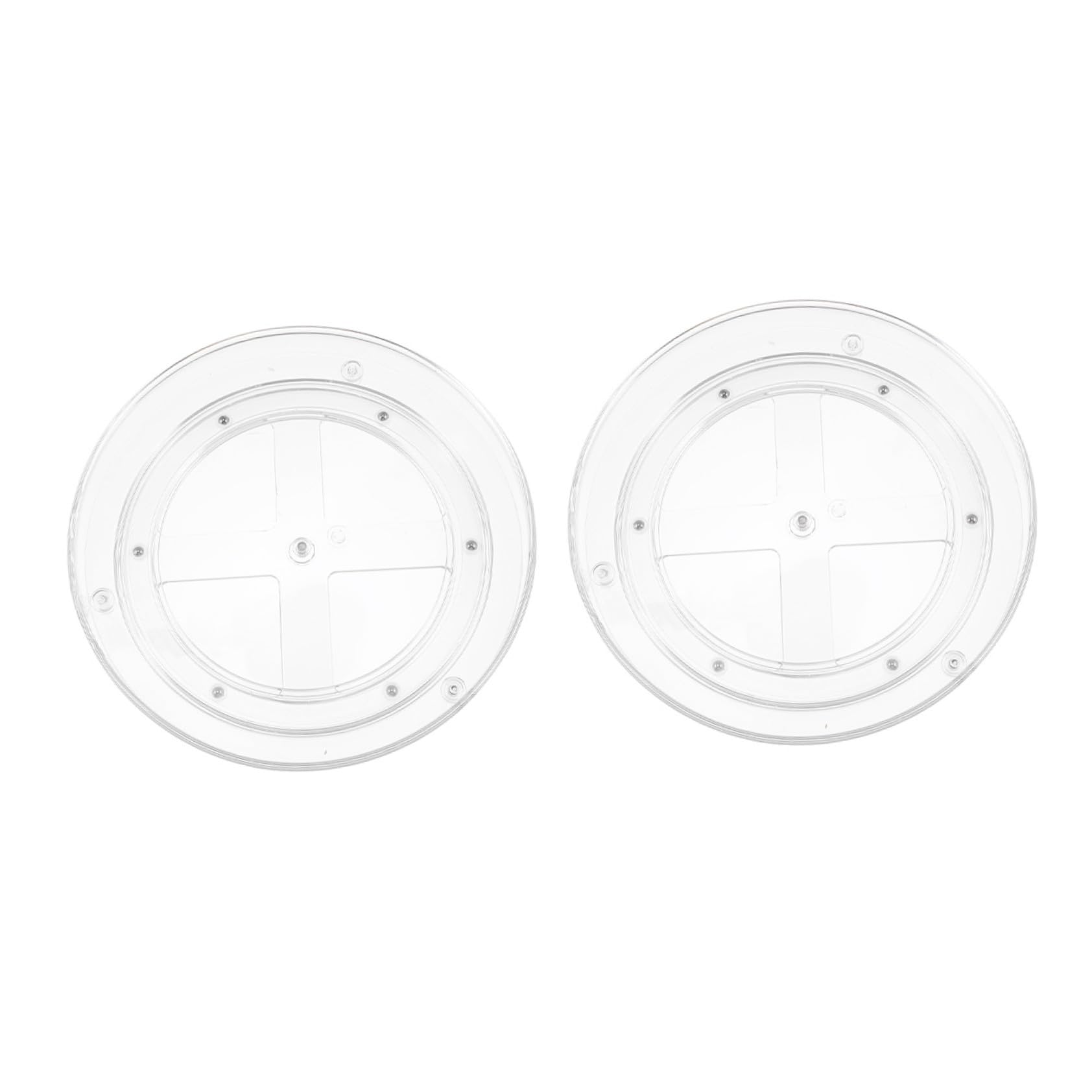 Cabilock 2pezzi Vassoio Per Spezie Da Tavolo in Materiale Resistente Portaspezie Girevole Per Casa Comodo Vassoio Per Organizzare Spezie Trasparente Per Tavolo o Scrivania