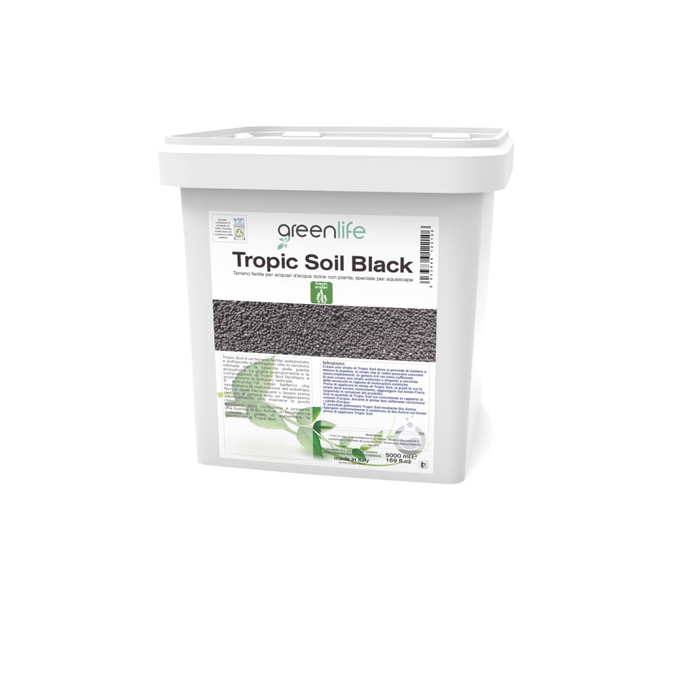 Oceanlife Greenlife Tropic Soil Black - 5 L - Terra granulare Nera per acquari con Piante - by