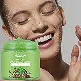 Sugar Scrubs for Women Exfoliation Matcha Green Tea Exfoliating Scrub Natural Body Facial Scrubs Brown Sugar Body Skin Care Product Polish Exfoliator Dead Skin Remover for Acne Scar Cellulite Wrinkle