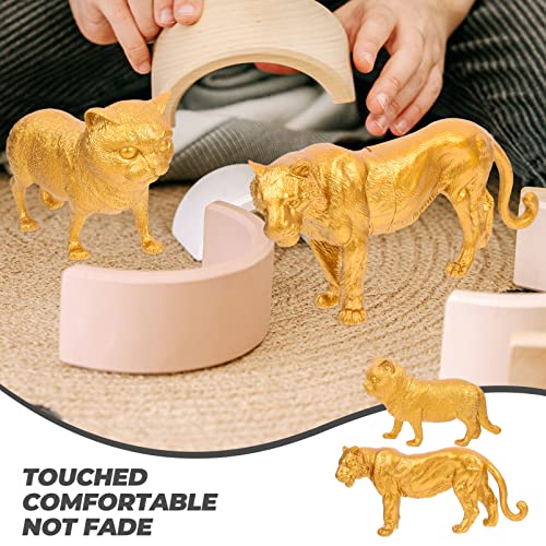 Toyvian 2 peças de animais de plástico reutilizáveis animais pequenos animais de ouro artesanato ani
