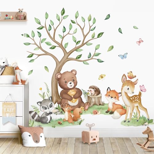 Vinilos decorativos Woodland Animal con 2 piezas miniatura 1