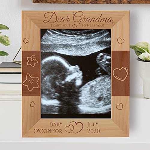 Dear Grandma I Can't Wait to Meet You Personalized Wooden Frame 8