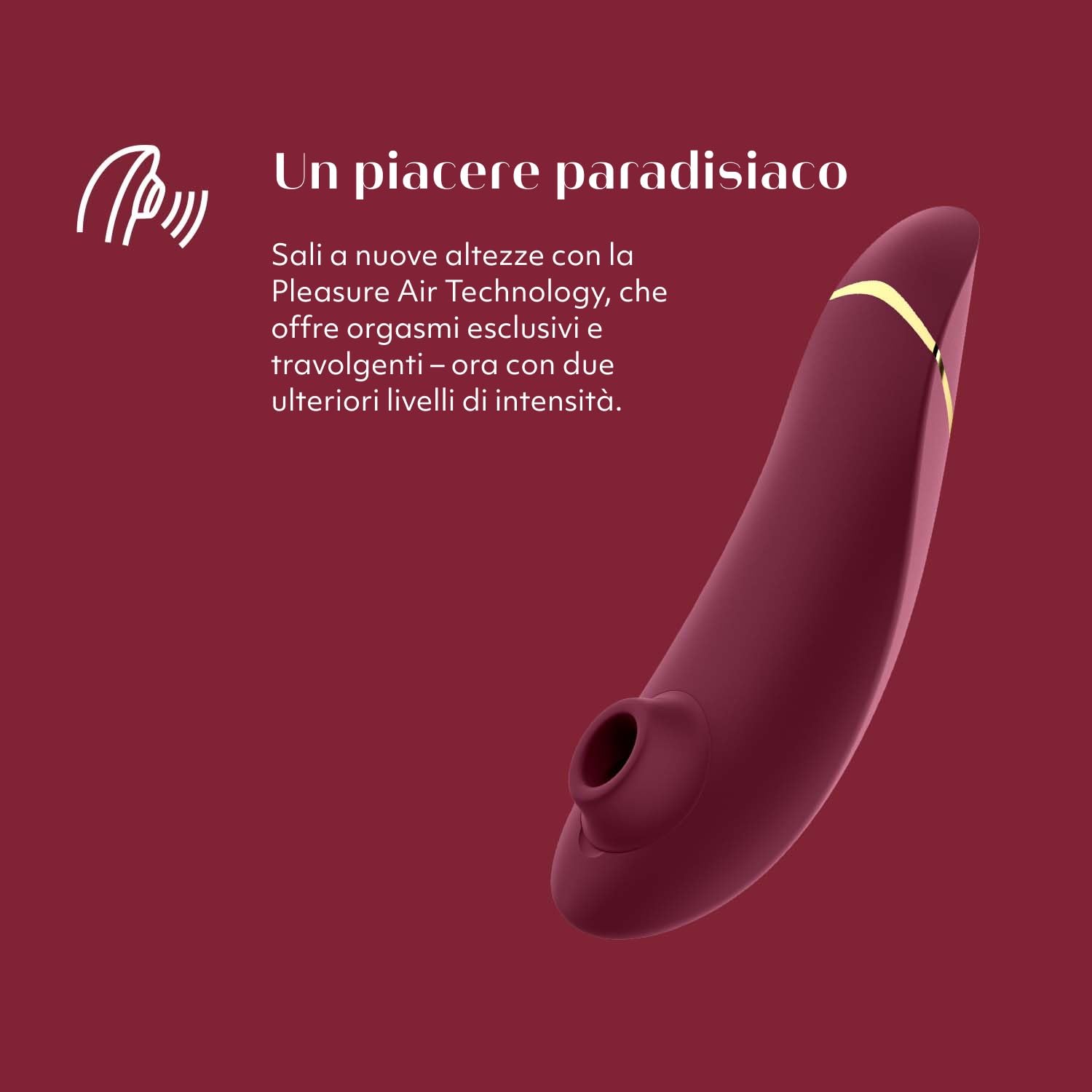Womanizer Premium 2 Stimolatore per Clitoride per Donna | Succhiatore con Pilota Automatico | Stimolatore Clitorideo Impermeabile con 14 Velocità di Aspirazione | Sex Toy per Adulti | Bordeaux
