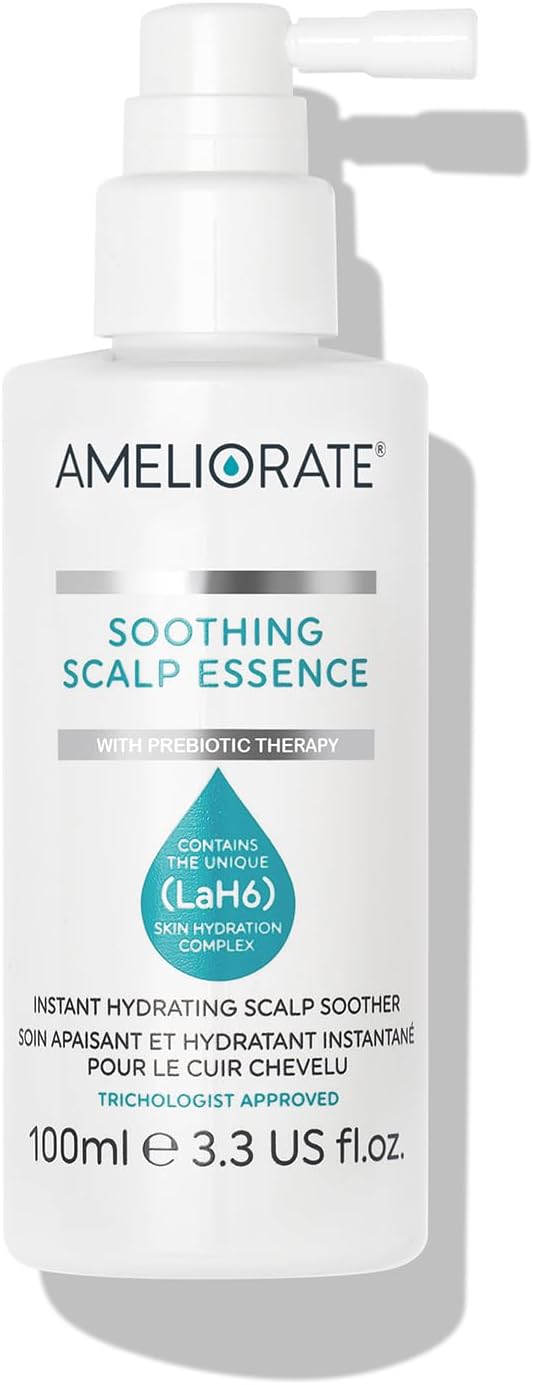 AMELIORATE Soothing Scalp Essence 100ml | Suitable for Dry, Itchy and Flaky Scalp | Fragrance-free | Rebalances and Moisturises Hair and Scalp | Trichologist Approved and Clinically Proven
