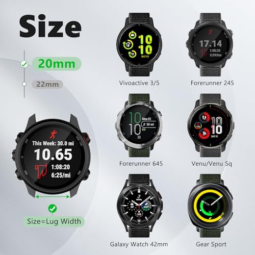Correa de Nylon 20mm para Garmin Vivoactive y Venu miniatura 4