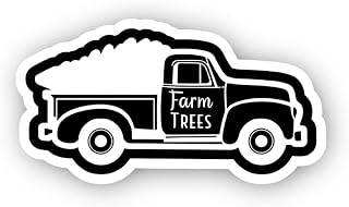 2 (Pieces) 3" and 5" Farm Trees Pickup Truck Sticker, Waterproof Vinyl Decals for Many Purpose Like Cars, Trucks, Laptops, Phones, Windows and More