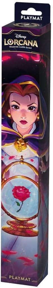 Ravensburger Disney Lorcana TCG Playmat Featuring Belle – Accomplished Mystic by Nicholas Kole | Protects Cards | Versatile Game, Desk, or Mouse Pad | Durable Non-Slip Surface | Suitable for Ages 8+