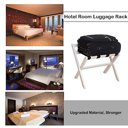 Porte-bagages en bois massif chic pour chambre d'hôtel