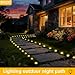 BYIZO 15 LED Solar Ground Lights Outdoor, Waterproof Solar Pathway Lights, LED Landscape Lighting for Garden, Patio, Driveway, Walkway - Warm White