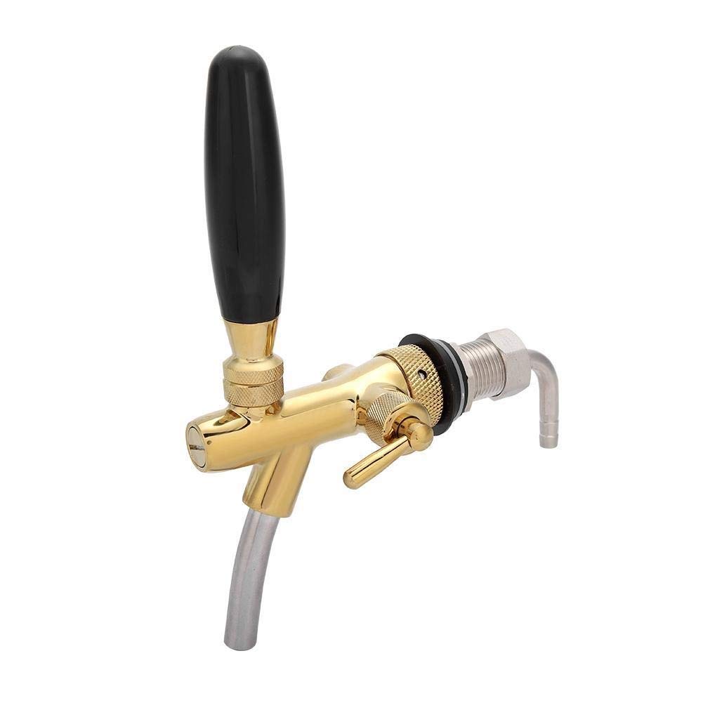 KSTE Tireuse -. 1 PC G5 / 8 Chromage en acier inoxydable Distributeur de bière réglable, bière robinet robinet for la maison Bar (Or et Sliver)