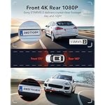 REDTIGER 4K Dash Cam Front and Rear, STARVIS 2 Sensor, Touch Screen 3.18", 128GB Card Included, Voice Control, 5.8GHz WiFi Car Dash Camera, GPS, Night Vision, Emergency Lock, Parking Mode (F7N Touch) - Image 2