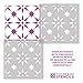 Jewel Tile Stencil - Reusable Floor and Tile Stencil for Painting - Easy Bathroom & Kitchen Makeover - DIY Home Décor Alternative to Wallpaper (Large 12x12)