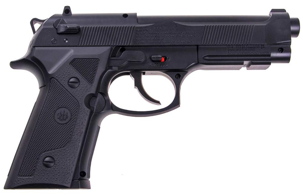 Ecommur. Beretta Elite II | Pistola de perdigones (Bolas BB's de Acero) de Aire comprimido semiautomática 4,5mm + maletín + balines y CO2