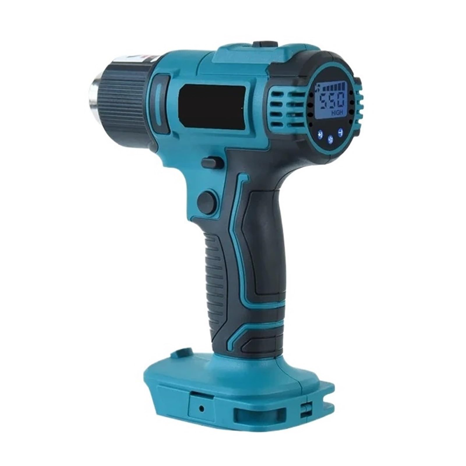 Opalarka Opalarka 18 V 0–550 ℃ 2500 W 2-biegowa Regulacja 6-biegowa Prędkość Wiatru Bezprzewodowa Opalarka Na Gorące Powietrze Do obkurczania PCV, rękodzieła, usuwania farby, fo(Not include Nozzles)