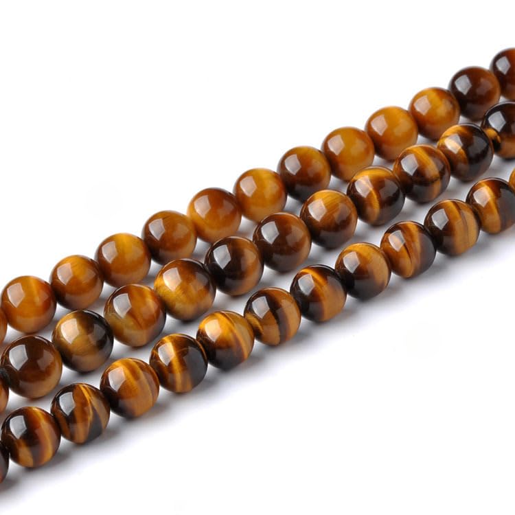 Cuentas de Ojo de Tigre Amarillo Natural de 4-18 mm, Cuentas Sueltas Redondas de Cristal semiprecioso para Hacer Joyas, Pulseras, Collares y Manualidades