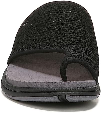 Ryka Womens Margo Thong Slide Sandal, Black, 7 Wide US | Image 2