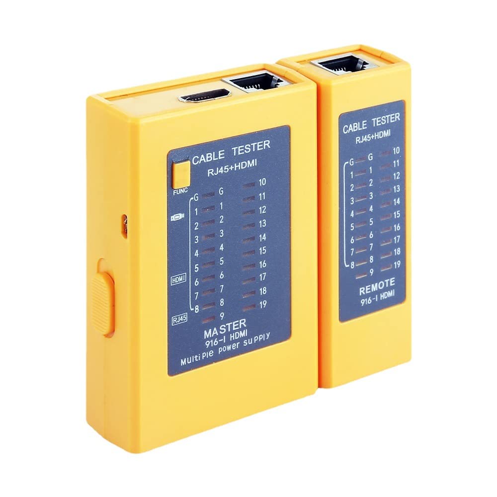 VOANZO 3-in-1 Cable Tester - HDMI, Network, RJ11 RJ45 - 9V/USB Power Supply