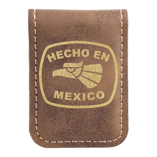 LaserGram Faux Leather Slim Magnetic Money Clip, Hecho en Mexico