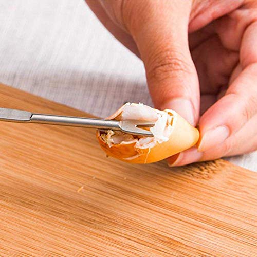 6pcs Stainless Seafood Tool Sets Seafood Opener Tool Kit, Crustacean Set with Storage Box, 2 PCS Lobster Crackers And 4 PCS Stainless Steel Seafood Forks/Picks - Silver - immagine 4