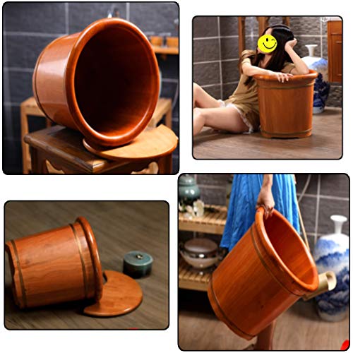 Spa de pies de madera BABYCE, tamaño grande, color maroon miniatura 4