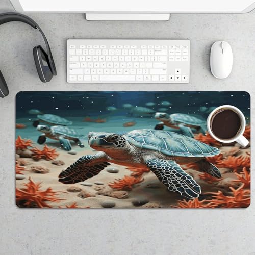 Turtle Starfish Desk Pad Base de Goma Grande miniatura 5