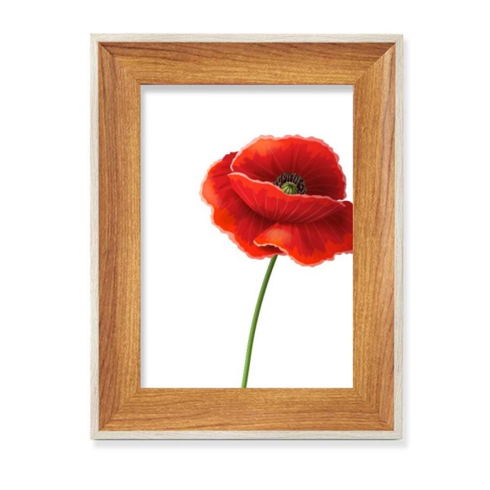 Cadre de photo en bois fleur rouge maïs pour salon chaleureux