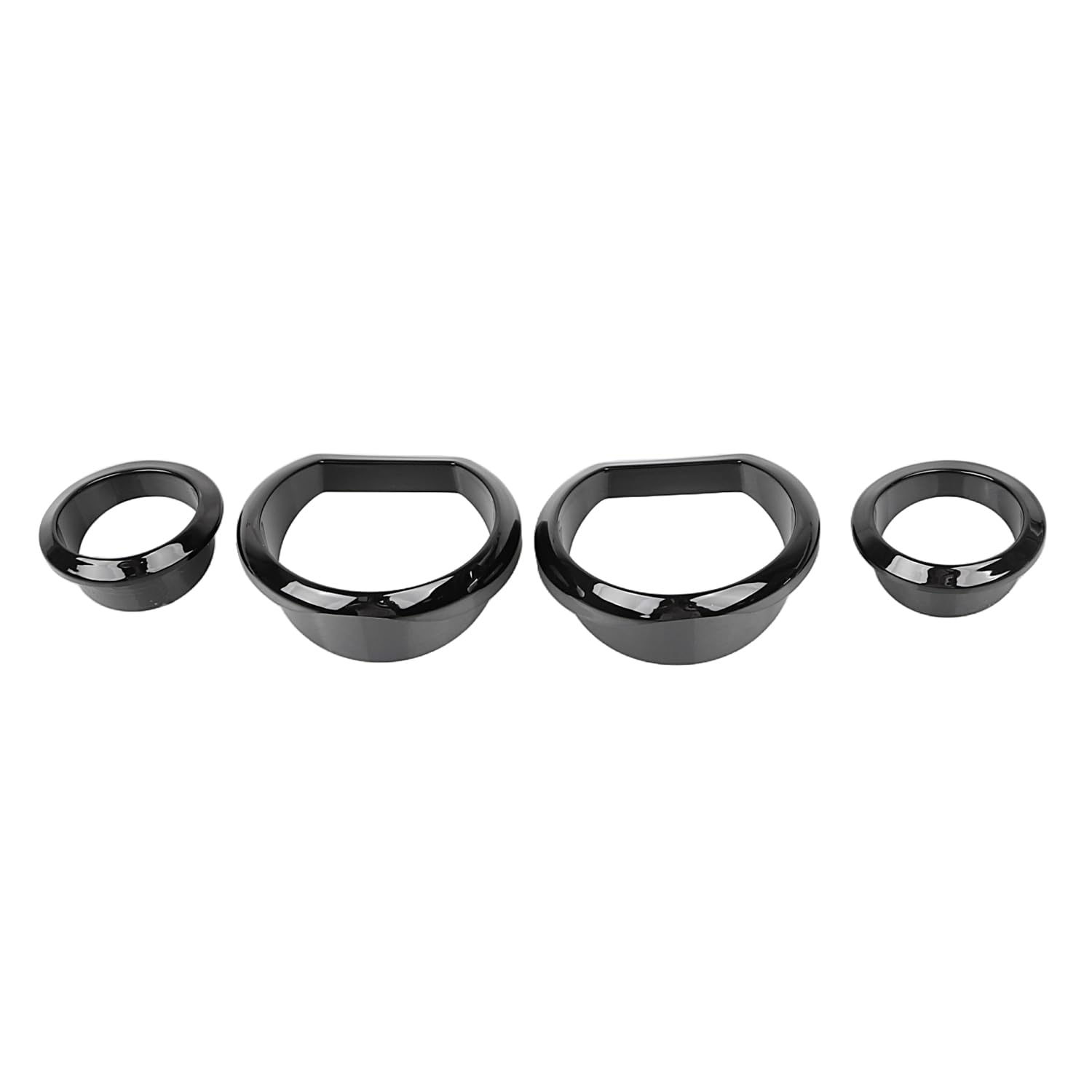 4pcs Lunetta nera dello strumento del motociclo Kit anelli di taglio Per Harley Street Glide Electra Glide Ultra Limited and Tri Glide models 2014-2023