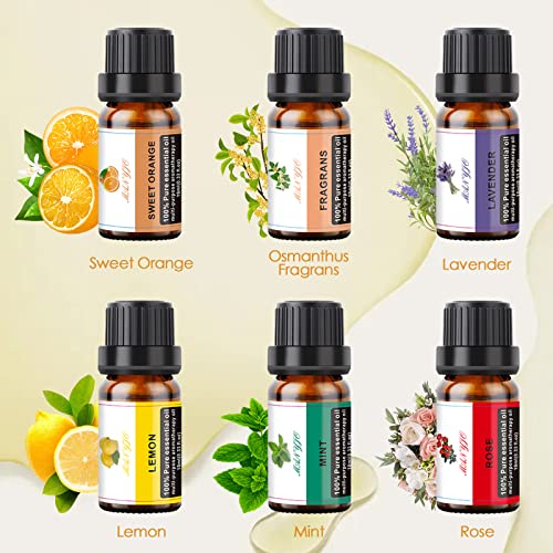 Grevol Aromatherapy Diffuser With Essential Oils Included, 150Ml Small Cute Aroma Diffuser With 15 Color Led Light&3 Times, Waterless Auto Off Essential Oil Diffusers For Home Bedroom(Wood) #TOP4