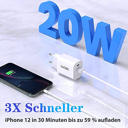 Caricabatterie USB C, GAGBK Caricatore iPhone 12