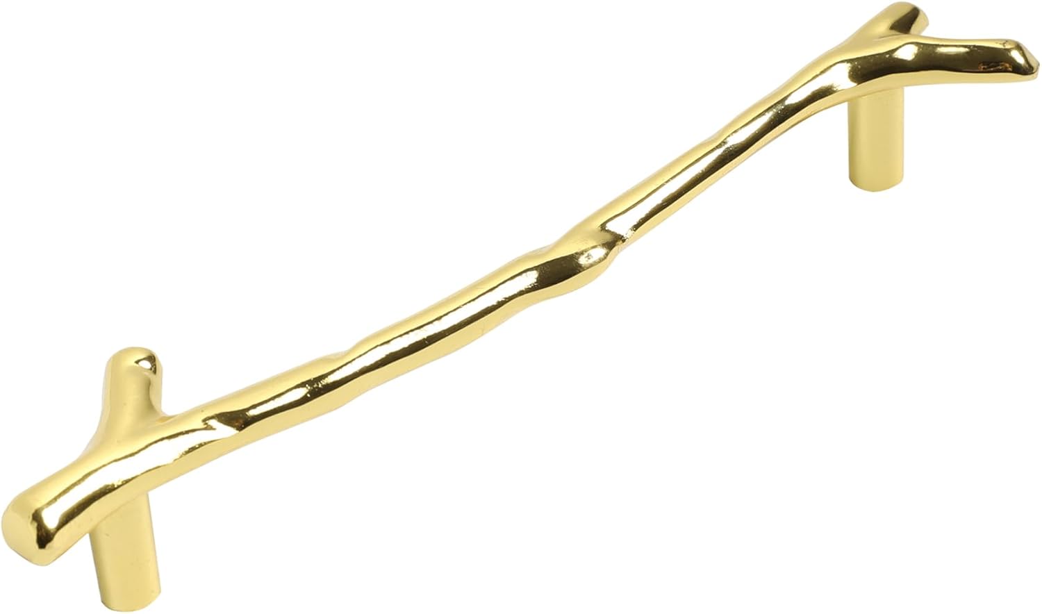 25 Pack Gold Twig Pulls Branch Zinc Alloy Decorative Cabinet Wardrobe Furniture Door Drawer Knobs Pulls Handles Hardware, (128mm) Hole Centers