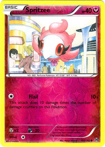 ❤︎❤︎ Amazon.com: Pokemon - Spritzee (105/162) - XY Breakthrough