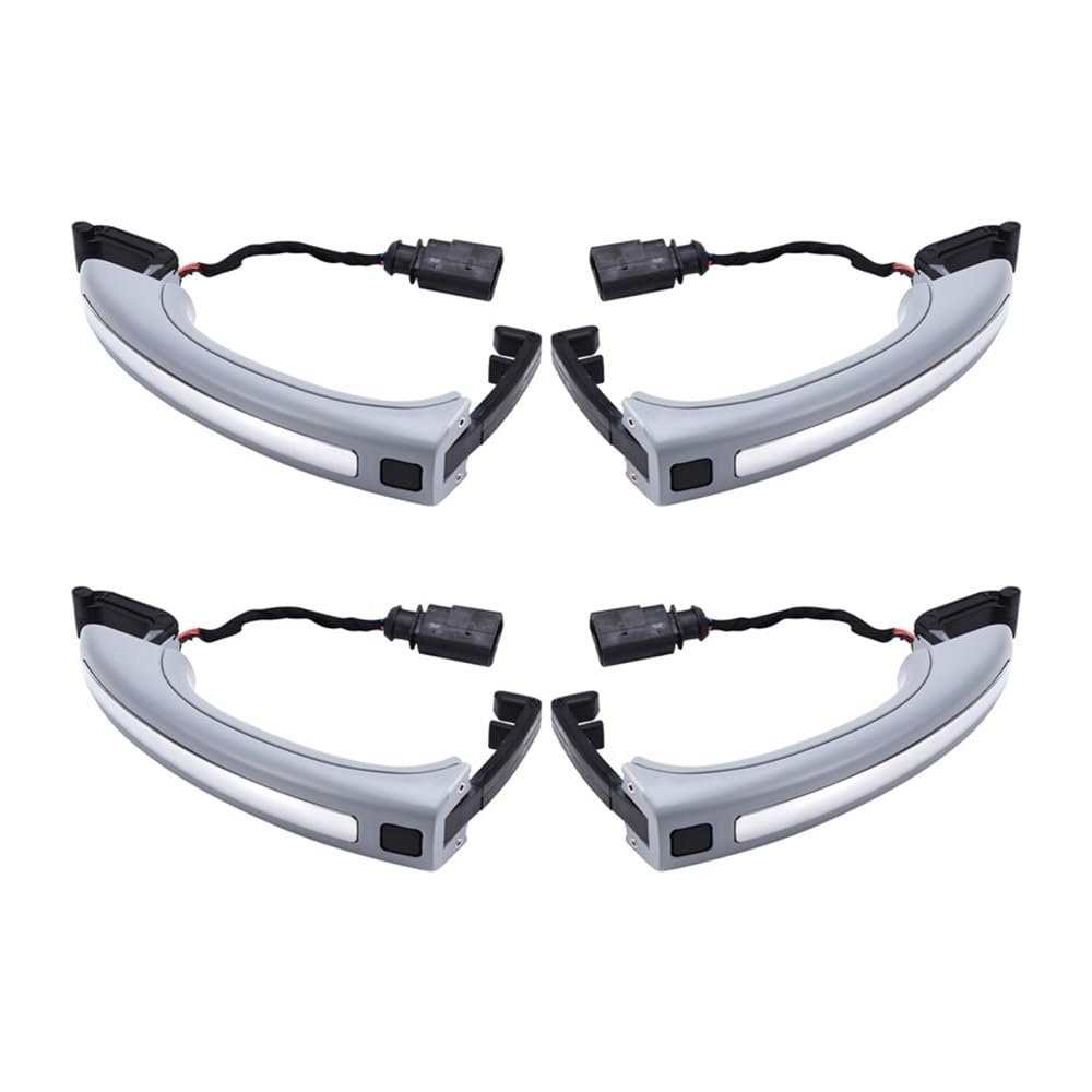 YMYYQW Car Outer Door Handle 4Pcs Car Sensor Exterior Door Handle for Q7 4LB 3.0T/3.6 FSI/4.2T/6.0T 2006-2015