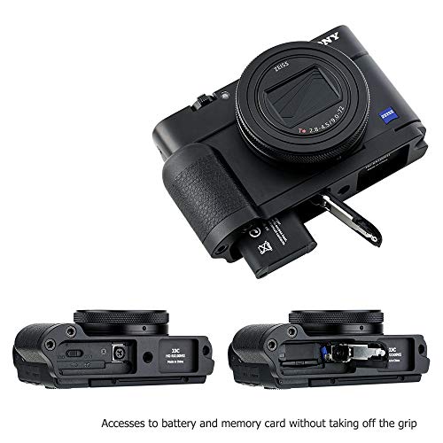 Image of JJC Solid Metal Hand Grip Secure Handle Bracket for Sony RX100 VII Camera | for RX100VII RX100M7 DSC-RX100 VII DSC-RX100VII DSC-RX100M7 Camera, Anti-Slip Pads Design, L-Shape Handgrip