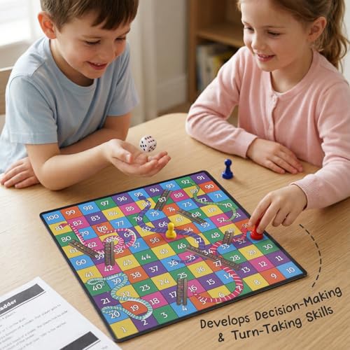 Image of Intelliskills 4-in-1 Classic Board Games for Kids, Ludo, Snakes&Ladders,Drive Your Car,Money Game, Fun Activity Learning Dice Game, Indoor Games for Boys&Girls for 5+ Years,BIS Certified,Birthday Gift