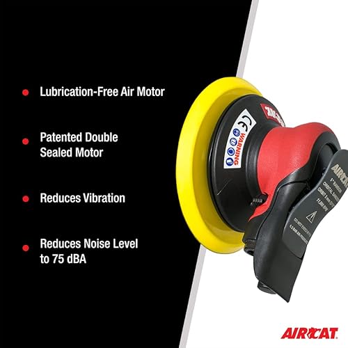 Miniatura 5 de AIRCAT Herramientas neumáticas 6700-5-336 Lijadora de palma orbital sin vacío 11,000 RPM