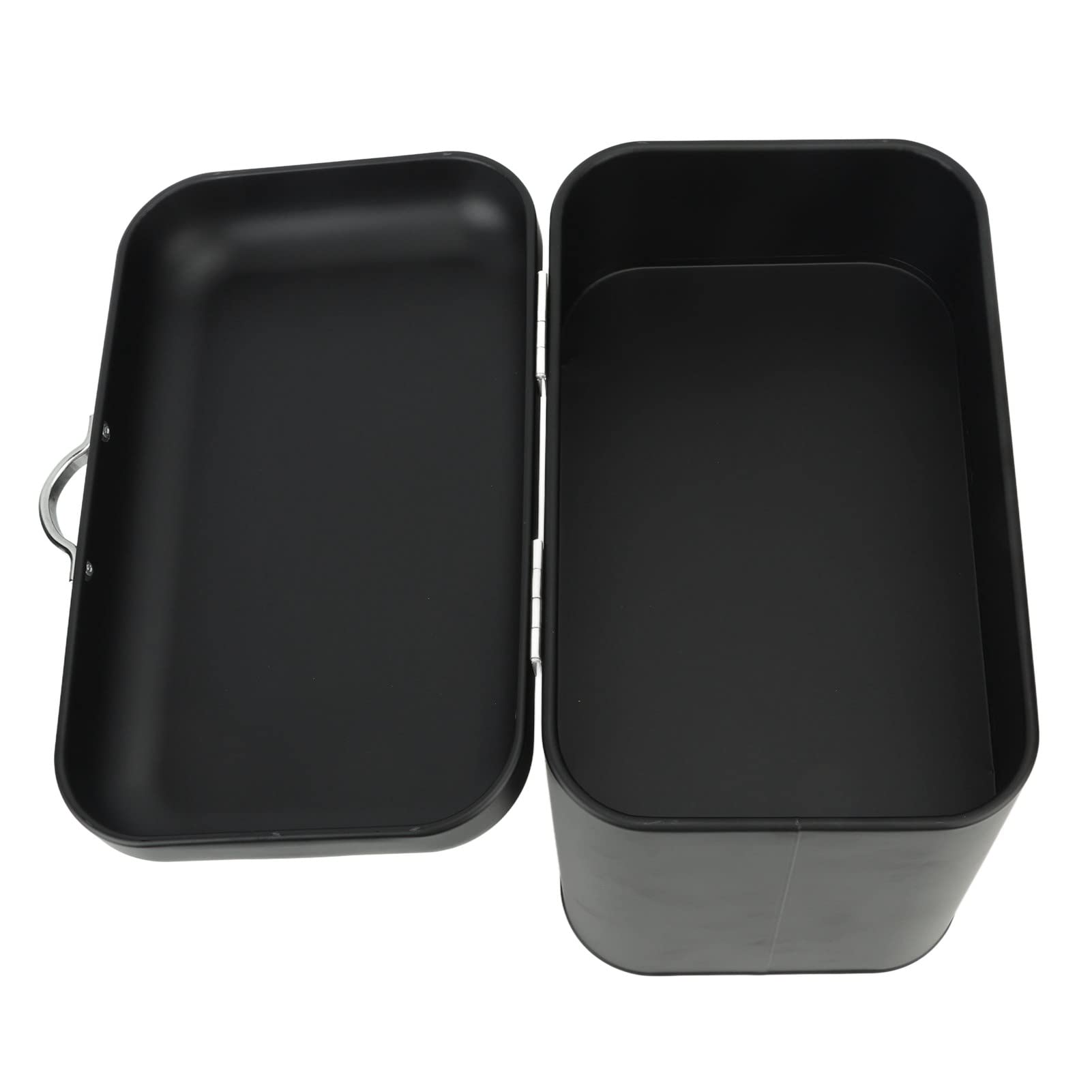 RiToEasysports Scatola per il Pane in Ferro, Scatola di Metallo per Conservare gli Alimenti di Grande capacità, per il Bancone della, per Casalinghe, 30 X 18 X 26 Cm (BLACK)