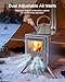 Obqer Sauna Hot Tent Stove, Camping Wood Burning Stove with 8 Stainless Chimney Pipes, Portable Folding Wood Stove for Tent, Outdoor Heating, Cooking, Ice Fishing, Hunting
